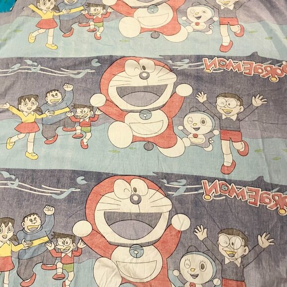 Doraemon Full Double Flat Bed Sheet - Picture 9 of 15
